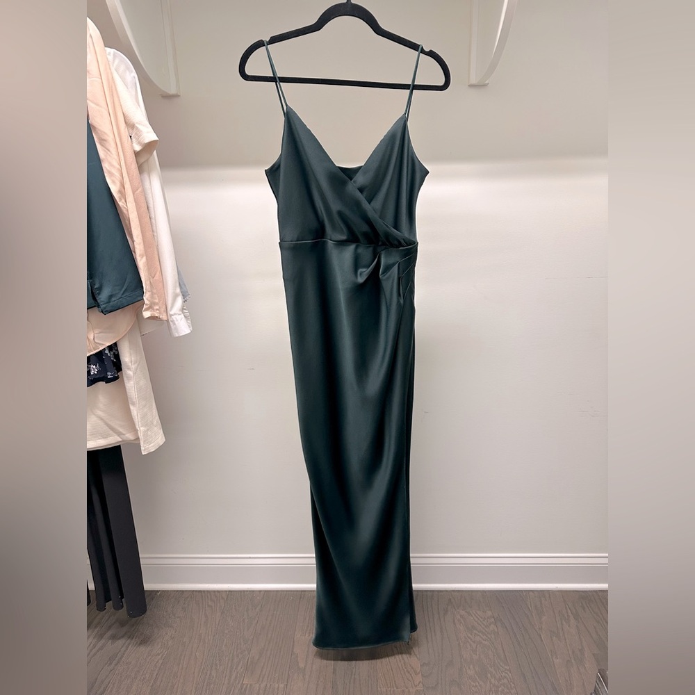 BHLDN Dark Green Maxi Dress